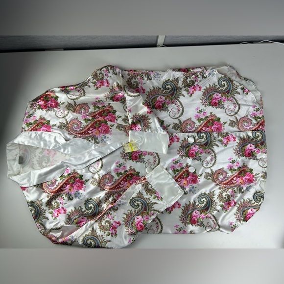 Vintage NWT KATHRYN Silky Floral Long Sleeve Nightgown Size‎ L - Picture 6 of 16